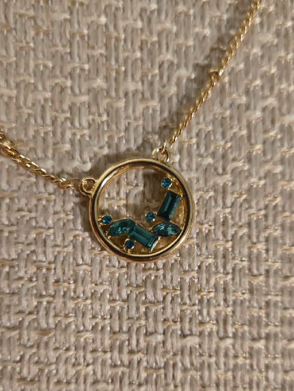 Vince Camuto Green Crystal Pendant Necklace- Women Jewelry - Picture 4 of 8